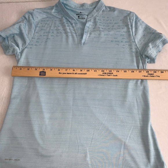 Nike Dri-FIT Active Top Athletic T-Shirt V-Neck Short Sleeve Blue Size large - Picture 5 of 9